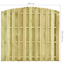 Tidyard Pannello di Recinzione da Giardino per Esterno in Legno di Pino Impregnato,Pannelli in legno,Pannelli in legno per esterno,Recinzioen da Giardino in legno,Recinzione in legno 180x(155-170) cm
