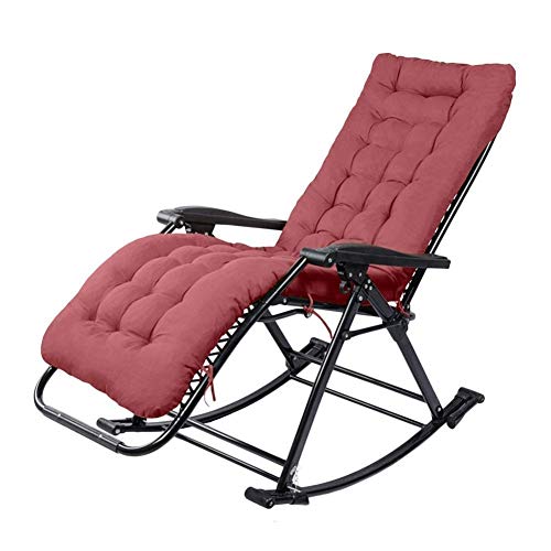 FACAZ Sedia a Sdraio Lettino Prendisole Sedie da Patio reclinabili, Prato da Spiaggia all'aperto Sedia Portatile da Campeggio Pieghevole con Cuscini