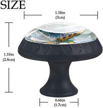 Turtle Swimming Sea Pomelli per Porta Set di 4 Pomelli per Mobili Manopole per Cassetti Cucina Armadio Vetro