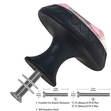 Set di 4 maniglie rotonde per armadio da cucina, credenza, cassettiera, cassettiera, con viti, per cucina, comò, armadietto, bagno, armadio giapponese tempio paesaggio