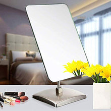 YIBOKANG Specchio di trucco per vanità rettangolo, elegante design senza telaio per tavolo da camera da letto o controsoffitto per il bagno, grande riflessione di lente non ingrandente, finitura croma