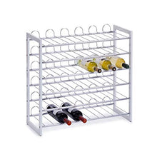 Zeller 27360 Portabottiglie di Vino, Argento, 68x26.5x63 cm, metallo