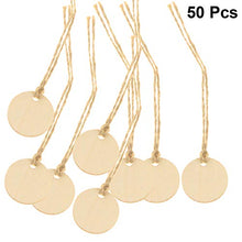 UPKOCH 50Pcs Etichette per Bottiglie di Vino Appese Rotonde Abbellimenti di Ritaglio in Legno Incompiuto Vuoto Bicchiere di Vino Creatore Pendente di Fascino Ornamenti Appesi per Fai da