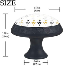 Modello di uva creativa nero dorato Pomelli per Porta Set di 4 Pomelli per Mobili Manopole per Cassetti Cucina Armadio Vetro
