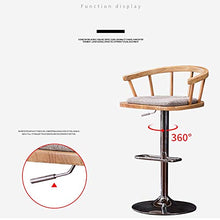 GAGP Counter Seat Home Page Girevole con Schienale Alto contatore Sgabello o Bar Altezza 360 Gradi di Rotazione sede di Legno Finitura & poggiapiedi per Home Breakfast Bar Bancone Cucina