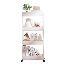 LYM &ripiano di stoccaggio A Pavimento Rack, Multifunzione Bagno Bagagli Ripiano angolare Piccolo Carrello-4 Piante Scaffale di Finitura