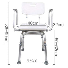 Adesign Sedia da doccia con schienale - Doccia Panca da bagno Sedia da bagno per anziani, vasca da handicap Doccia Sedili per adulti, sedia da bagno girevole antiscivolo Sgabello doccia impermeabile a
