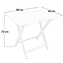 Tavolo naturale lux in legno da cm 80x60 richiudibile