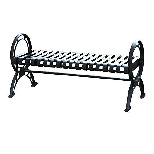 household products Panchina in Ferro battuto per Esterni, panchina in Ferro battuto, 2-3 posti, Sedile per Il Tempo Libero, terrazza Cortile, Resistente alle intemperie/anticorrosione e ruggine