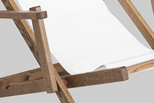 Sdraio AFRODITE in frassino tinto teak (Bianco STD)