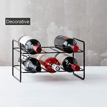 Point-Virgule Scaffale per vino in metallo fino a 6 bottiglie, ideale per la cucina, il soggiorno o la cantina, 32 x 23 x 18 cm, colore: nero