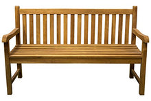 AVANTI TRENDSTORE - Manado - Panca da Giardino con Schienale in Legno di Teak, Dimensioni: Lap 150x92x61 cm