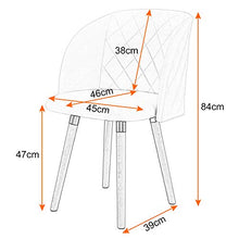 EUGAD 6X Sedie da Sala Pranzo Poltroncina Soggiorno in Velluto Poltrone Elegante per Cameretta Sala d’Attesa Gambe in Legno Rosa 0303BY-6