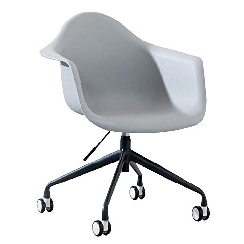 zvcv Sedia Girevole da scrivania per Computer, Sedia in plastica PP Sedia da Ufficio Regolabile per Ufficio con Ruote e braccioli per Bar, Cucina, Soggiorno, a