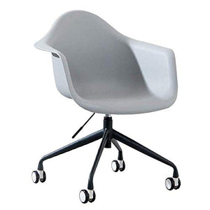 zvcv Sedia Girevole da scrivania per Computer, Sedia in plastica PP Sedia da Ufficio Regolabile per Ufficio con Ruote e braccioli per Bar, Cucina, Soggiorno, a