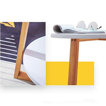 DGHJK Mobili per la casa, Comodino Rotondo in Legno massello 2 Livelli Comodino Comodino Comodino per Soggiorno Camera da Letto, 50x50 cm