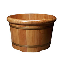 NUBAOgy Barilotto per Pedicure, Vasca per Pediluvio Rovere, Vasca per Piedi in Legno, Vasca per Pedicure, Vasca per Piedi in Legno Massello, Adatto per Hotel, Casa, con Coperchio, 41 * 26 Cm
