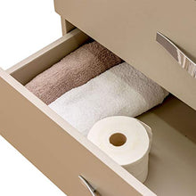 Shop Chic Mobile Bagno Parakit Finitura Legno Beige con Maniglie Cromo lavabo Rettangolare