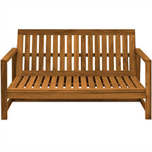 Teako Design Divano da esterno Udine a 3 posti, in legno massiccio non trattato, larghezza 180 cm, resistente alle intemperie, divano da giardino
