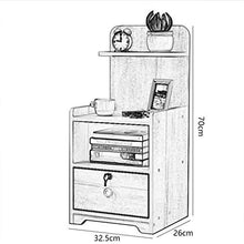 Comodini Decorazione Camera da Letto Addensare Assemblea Domestica di Legno Solido di pompaggio Singolo con la Serratura Corridoio Bagno Soggiorno Locker Multifunzione 32.5X26X70cm MUMUJIN