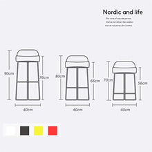 GYPPG Sgabelli Bar Moderni in Ferro - per casa/Ufficio - Sedie ergonomiche bancone Cucina per la Colazione - Sedile in plastica ABS Ecologica - Carico Massimo 200 kg