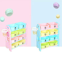 Organizzatore di giocattoli Kids Toy dell'organizzatore di immagazzinaggio con la plastica Bidoni, Storage Box Mensola Drawer- perfetto for uso domestico bagagli Cestino per la camera da letto