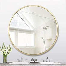LULUTING Specchio Trucco Bagno Specchio Telaio in Alluminio Specchio da Toilette Wall Hanging Specchio Specchio Rotondo Specchio Decorativo 50 × 50 Centimetri