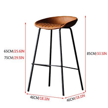 LKLXJ Sgabelli da Bar Sedie-Sgabello in Metallo 60/70cm Sedia Bar Cucina,con Poggiapiedi,Altezza del Bancone, Struttura Reticolare per Interni E Esterni in Ecopelle Sgabello Industriale 1 Pezzo Nero