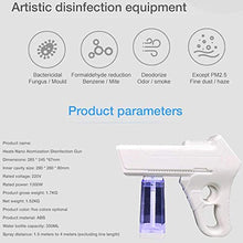 SXPC Spruzzatore Portatile, Pistola a spruzzo a Luce Blu con atomizzazione Nano 350ML, per scuole ospedaliere, disinfezione, umidificazione
