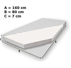 Letto per bambini con funzione estraibile bianco EMMA 160x80 + 2 materassi + 2 telaio, Divano Letto con Doghe in Legno