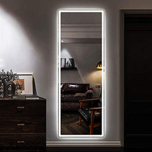 L&ED Grande Specchio a LED a Tutta Lunghezza retroilluminato Specchio da Incasso 50x150 cm Senza Cornice Specchio per Trucco da Parete ad Angolo Tondo a Parete