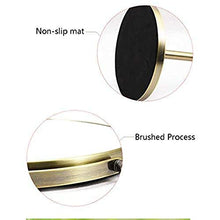 AJH Specchio bifacciale Semplice ed Elegante (Specchio Piano e Lente d'Ingrandimento 3 Volte), 6 Pollici, Asta Diritta, Bronzo Verde, Specchio da Tavolo, Specchio cosmeti