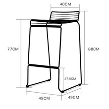 LF- Bar Stool Ferro Bar Stool Chair Bar Home Coffee Bar Sedia Cassa Sgabello Alto semplicità (Color : White)