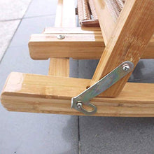 KaidanAdult Siesta Sedia a Dondolo Semplice e Moderna Sedia a Dondolo in Legno, Sedia a Sdraio per Anziani, Pausa Pranzo Pieghevole per Le Vacanze estive, Sedia a Sdraio Portatile Singola Piccola per