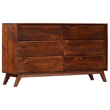 SKM Cassettiera Marrone 140x40x80 cm in Legno Massello di Mango