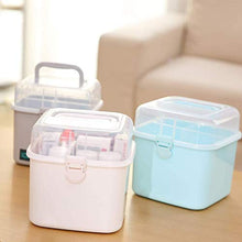 14 x 16,5 cm Medicina Box Maniglia Armadi Medicina Grande Capacità Portatile Storage Grigio