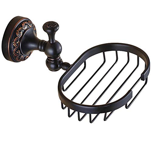 KTMK Set di Accessori per Il Bagno in Rame Accessori per Il Bagno Nero Portasciugamani Appendiabiti Porta Scopino Portaspazzolino, Cesta Sopa