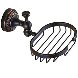 KTMK Set di Accessori per Il Bagno in Rame Accessori per Il Bagno Nero Portasciugamani Appendiabiti Porta Scopino Portaspazzolino, Cesta Sopa