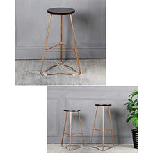 Yxsd Bar in Legno Sgabelli Colazione Pianale da Cucina con Struttura in Metallo e Solid Sedile in Legno sedie da Bar Gambe in Metallo Sgabelli Rovere Moro sgabelli Alti SetIndustrial Style