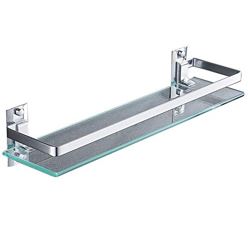 NHLBD Mensola da Bagno, mensola portaoggetti - Montato mensola di Vetro di stoccaggio Rack for Cucina partizione da Bagno (Dimensioni: 40 * 12 * 10cm) (Size : 60 * 12 * 10cm)