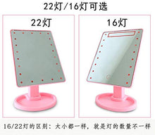 UYZ Specchio per Il Trucco Desktop LED Touch Screen Luce di riempimento per Desktop Specchio per medicazione Quadrato Princess Specchio Specchio Portatile Pieghevole Portatile
