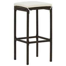 vidaXL Set da Bar da Giardino 8 pz con Cuscini in Polyrattan Marrone