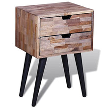vidaXL Comodino a 2 Cassetti in Legno di Recupero Cassettiera Mobiletto Arredo