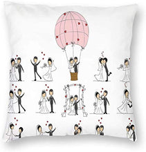 Ramells Housse de Coussin rectangulaire 18x18 pouces Housse de Coussin carrée de Haute qualité en Lin respirant Contton Line Matériaux Housse de Coussin à Carreaux