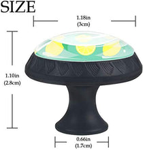 Modello senza cuciture di limoni estivi Pomelli per Porta Set di 4 Pomelli per Mobili Manopole per Cassetti Cucina Armadio Vetro