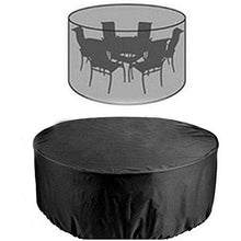 LPO Copertura per Mobili Rotondi Neri, Tavola da Giardino Impermeabile, Resistente Ai Raggi UV E Durevole E Coperchio della Sedia, Adatto per Giardino All'aperto 220 * 90 Cm (Size : 220 * 90cm)