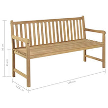 E E-NICES Panchina da Giardino 150 cm in Teak