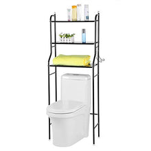 Joycelzen, Scaffale a 3 ripiani da bagno, da mettere sopra il WC, con struttura in metallo