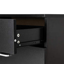 GUHUIHE Comodino, comodini con cassetto, Legno Semplice Comodo a 3 cassetti a 3 cassetti Tavolo Notturno Nero, Comodino (66 x 33 x 56) cm