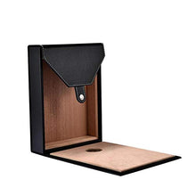 Humidars Cigar Humidor - nuova di alta qualità mini portatile in legno di sigarette in pelle Cigar Humidor contenitore della scatola di immagazzinaggio cassa nera for 8/10 Cigar mantenerlo fresco .Sca